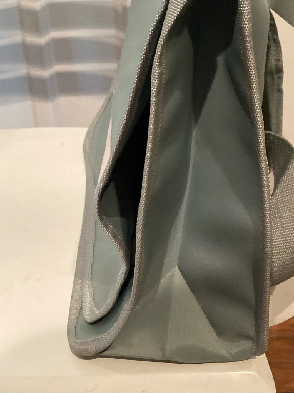 Gray & Blush Striped Massager Bag